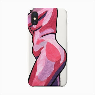 Nude Woman In Pink Phone Case