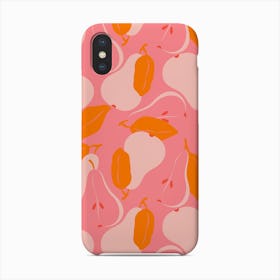 Pattern With Pears On Bright Pink Phone Case