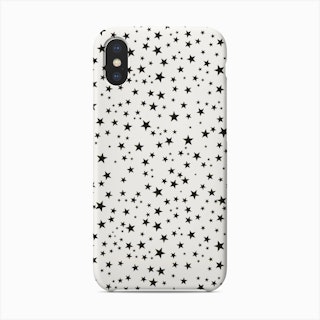Shining Golden And White Colored Stars Phone Case