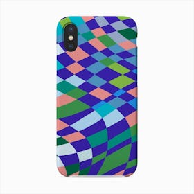 Checker Blue Green And Pink Sprinkles Phone Case