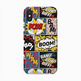 Modern Comic Book Superhero Pop Art Lichtenstein Cartoon Pow Boom Bam Phone Case