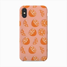 Orange Pattern On Pink Phone Case