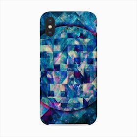 Abstract Geometric Bluish Galaxy Phone Case