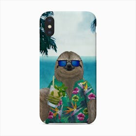 Sloth On Summer Drinking Mojito Phone Case