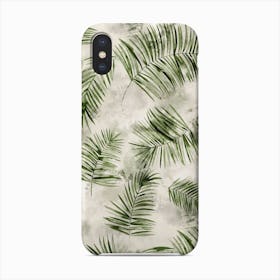 Watercolor Botanical Palms Green Phone Case