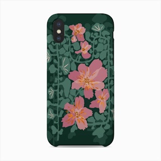Orchids Shadow Green Notes Phone Case