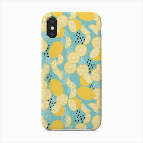 Lemon And Lemon Slices Pattern With Decoration Phone Case