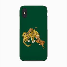 Wild Tiger Mama Green Phone Case