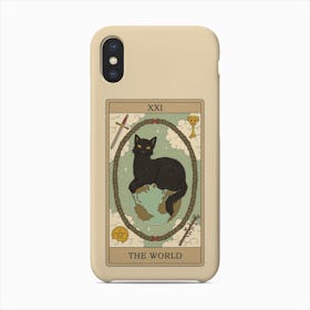 The World   Cats Tarot Phone Case