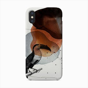 Feathered Friends Toucan Black & Brown 1 Phone Case