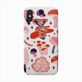Texas Mushrooms   Red Pink And Purple Phone Case