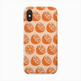 Orange Pattern On Pastel Orange Phone Case