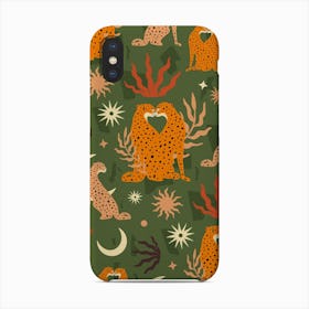 Cheetahs In Love Pattern Phone Case