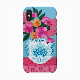 Chinoiserie Vase And Flowers Phone Case