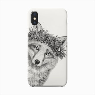 Fox With Wreath Phone Case