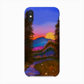 Sunset In The Woods Phone Case