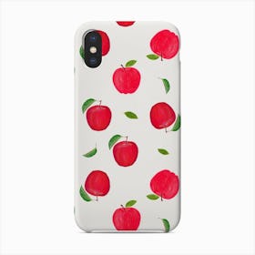 Hand Drawn Red Appless Cute Fruits Pattern Phone Case