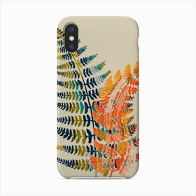 Colorful Fern Leaves Phone Case