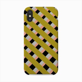 Thin Stripes In Ochre Phone Case