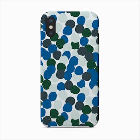 Blue And Green Polka Dot Pattern Phone Case