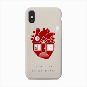 You Live In My Heart Beige Phone Case