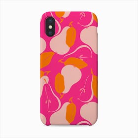 Pattern With Pears On Neon Pink Phone Case