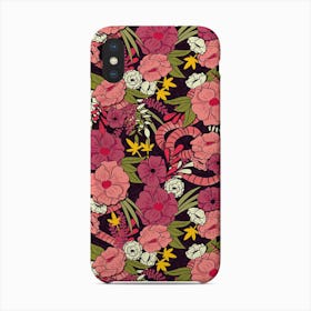 Flower And Floral Pattern With Pink And Green Decoration Phone Case
