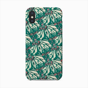 Teal Butterfly Wing Phone Case