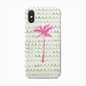Green Scallop And Palm Tree Phone Case