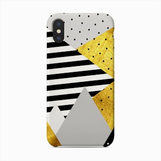 Gold Abstract Grey  Phone Case
