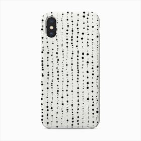 Minimal Dots Lines Black White Phone Case
