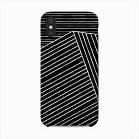 Black And White Modern Line Art B Phone Case