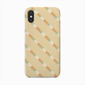 Striped Pattern In Beige Phone Case