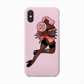 The Only Way Is Up Pink Haired Black Pin Up Phone Case