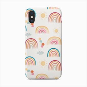 Rainbow Days Sun And Clouds Lovely Pattern Phone Case