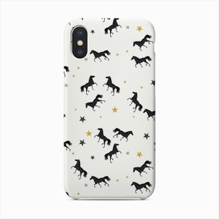 Black Horses Pattern Phone Case