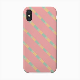 Striped Pattern In Pink Phone Case