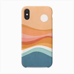 Retro Rainbow Waves Seascape Phone Case