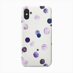 Polka Dots Watercolour Very Peri Purple Phone Case