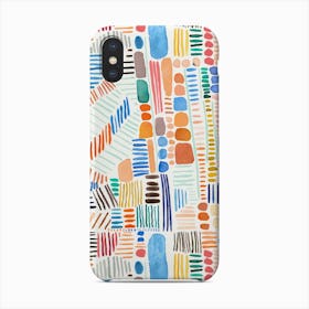 Rainbow Stitches Orange Blue Phone Case