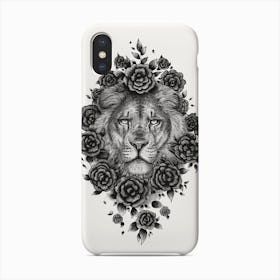 Lion In Flowers Phone Case