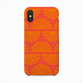 Geometric Pattern Vibrant Orange Sunrise Phone Case