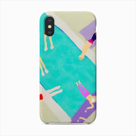 Sunbathing In The Pool Phone Case