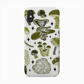 Texas Mushrooms   Olive Green Phone Case