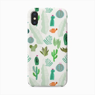 Cactus And Flowers Tropical Pattern Phone Case