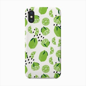 Lime Pattern On White With Decoration Phone Case