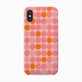 Light Pink And Orange Polka Dot Pattern Phone Case