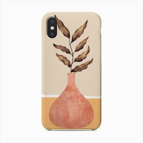 Pot With Bronze Leaves Phone Case