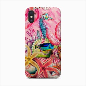 Just Keep Swimming Seahorse Phone Case