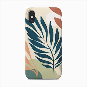 Earthy Tropical Foliage Blue 6 Phone Case